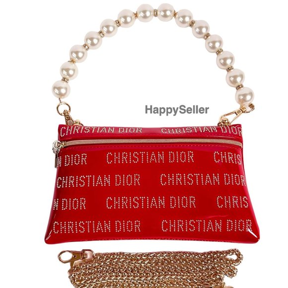 Dior Crossbody Purse Small Bag Beauty Cosmetic Case to Crossbody Faux Patent - Picture 1 of 13